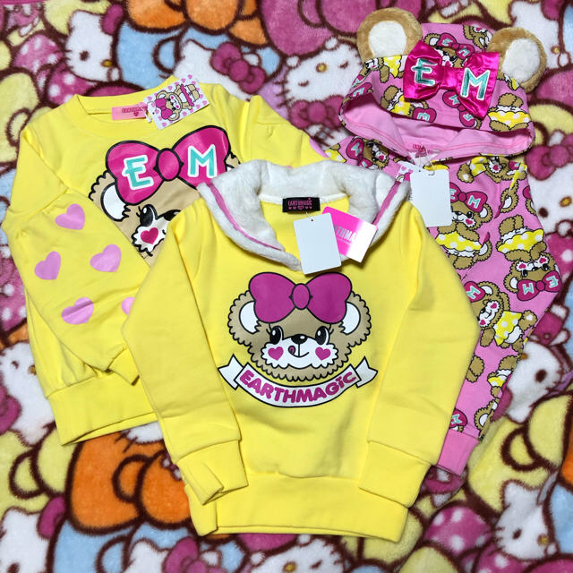 海外並行輸入正規品 EARTHMAGIC - R☆4kids.MaMa ♡120㎝新品3点セット Tシャツ/カットソー 海外並行輸入正規品 EARTHMAGIC - R☆4kids.MaMa ♡120㎝新品3点セット Tシャツ/カットソー
