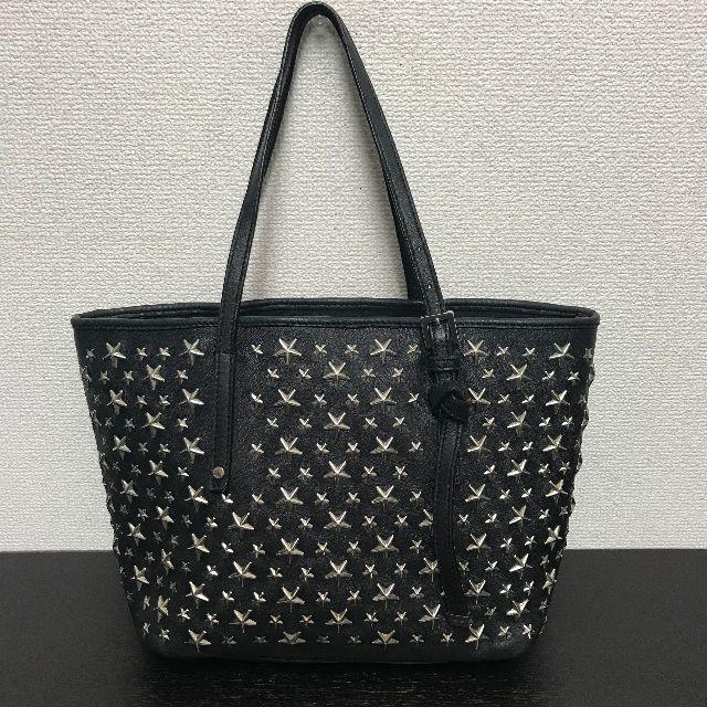 ジミーチュウ ハンドバッグ 黒 レザー スタッズ ジミーチュウ ハンドバッグ 黒 レザー スタッズ