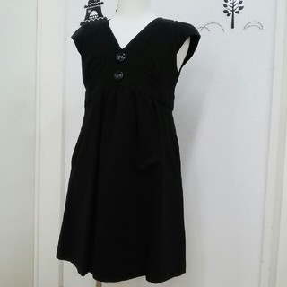 ベベ(BeBe)のベベ  ジャンパースカート ワンピース 130 ブラック 黒 新品タグ付き(ドレス/フォーマル)