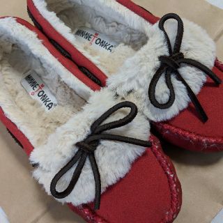 ミネトンカ(Minnetonka)のMINNETONKA/ファースリッパ(スリッポン/モカシン)