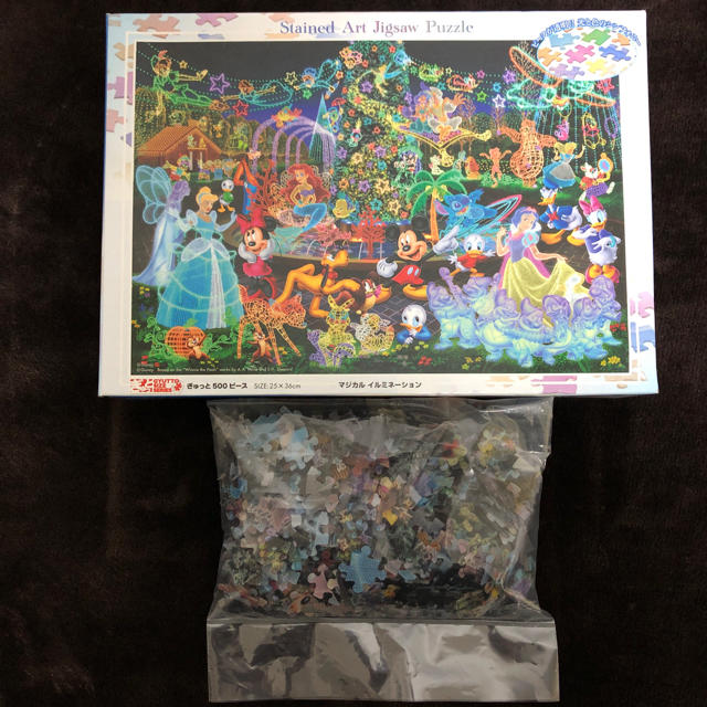 Disney(ディズニー)のディズニーパズル [マジカル イルミネーション 500P(25×36cm)] エンタメ/ホビーのおもちゃ/ぬいぐるみ(キャラクターグッズ)の商品写真