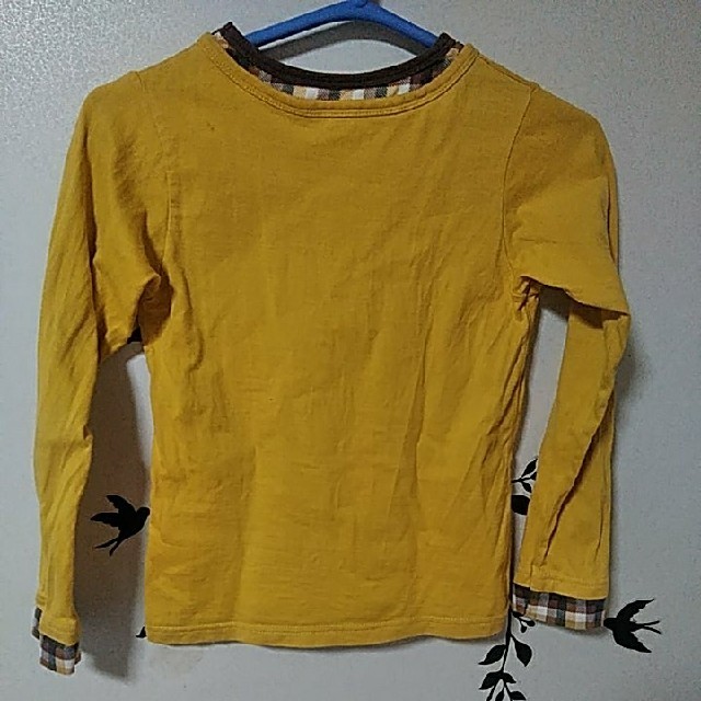 ベルメゾン(ベルメゾン)の男の子　黄色の長袖Tシャツ　130センチ キッズ/ベビー/マタニティのキッズ服男の子用(90cm~)(Tシャツ/カットソー)の商品写真