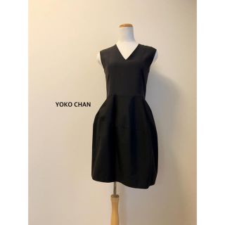 バーニーズニューヨーク(BARNEYS NEW YORK)のYOKO CHAN  シルク切替 バルーンワンピース(ミニワンピース)