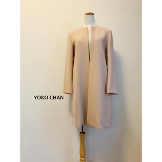 バーニーズニューヨーク(BARNEYS NEW YORK)のYOKO CHAN  バックプリーツノーカラーコート(スプリングコート)