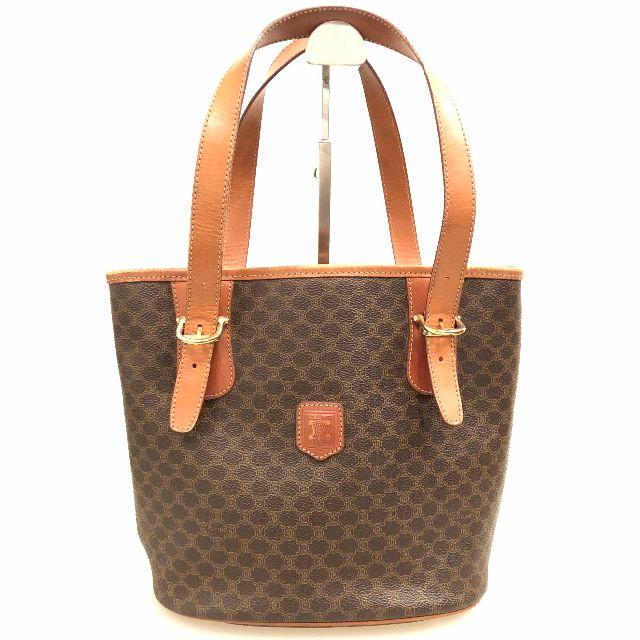 CELINE - CELINE セリーヌ オールド マカダム柄 バケツ型トートバッグ