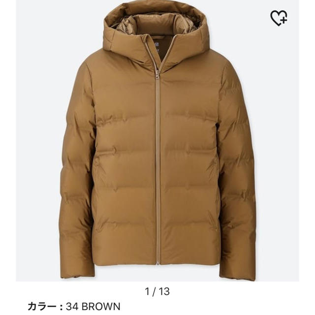 UNIQLO シームレスダウン M ブラウン