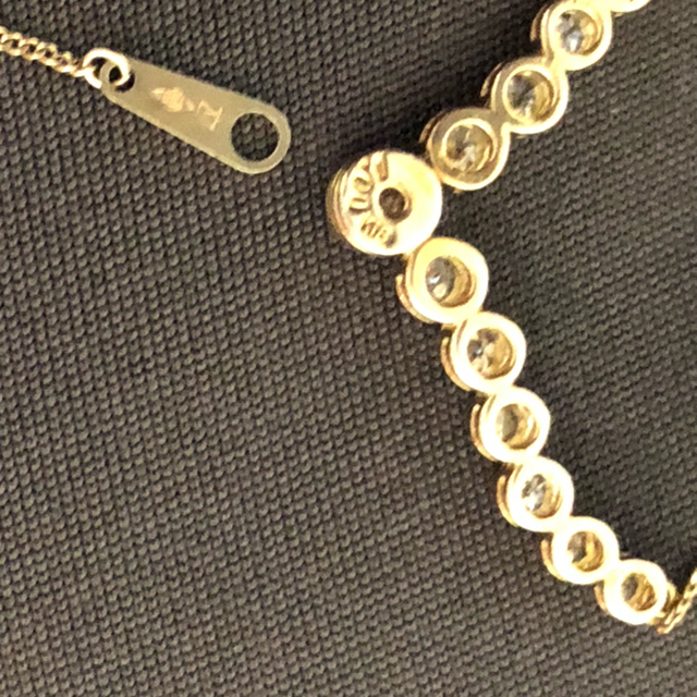 K18 ダイヤモンドネックレス レディースのアクセサリー(ネックレス)の商品写真