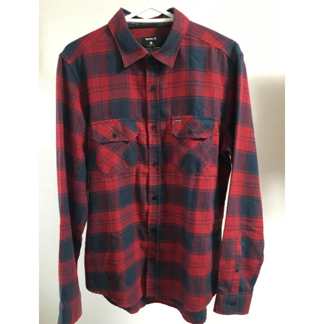 Hurley(ハーレー)のネルシャツ Hurleyチェックシャツ ネルシャツ S ナイキ ドライフィット メンズのトップス(Tシャツ/カットソー(七分/長袖))の商品写真