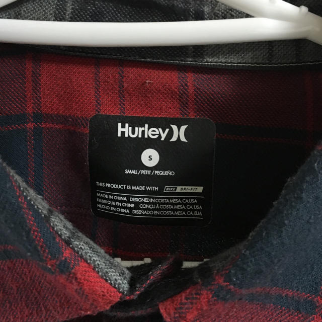 Hurley(ハーレー)のネルシャツ Hurleyチェックシャツ ネルシャツ S ナイキ ドライフィット メンズのトップス(Tシャツ/カットソー(七分/長袖))の商品写真