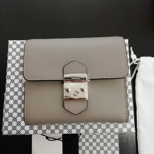 FURLA　フルラ　メトロポリス　折財布　ミニ財布　サッビア　グレージュ