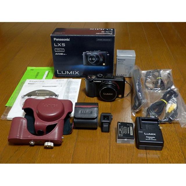 Panasonic(パナソニック)の超美品！LUMIX DMC-LX5・ DMW-LVF1・専用ジャケット付 スマホ/家電/カメラのカメラ(コンパクトデジタルカメラ)の商品写真