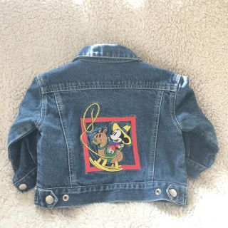 ミッキーマウス(ミッキーマウス)のMickey Mouse 刺繍 Gジャン12-18m(ジャケット/上着)