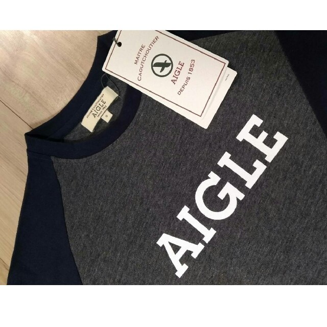 AIGLE(エーグル)のAIGLE　エーグル　ラグランTシャツ　Sサイズ　福袋　新品未使用 メンズのトップス(Tシャツ/カットソー(七分/長袖))の商品写真