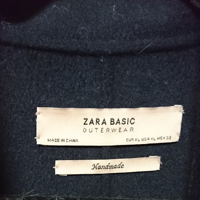 ZARA(ザラ)のZARA ザラ ガウン コート 美品 ブラック XL レディースのジャケット/アウター(ロングコート)の商品写真