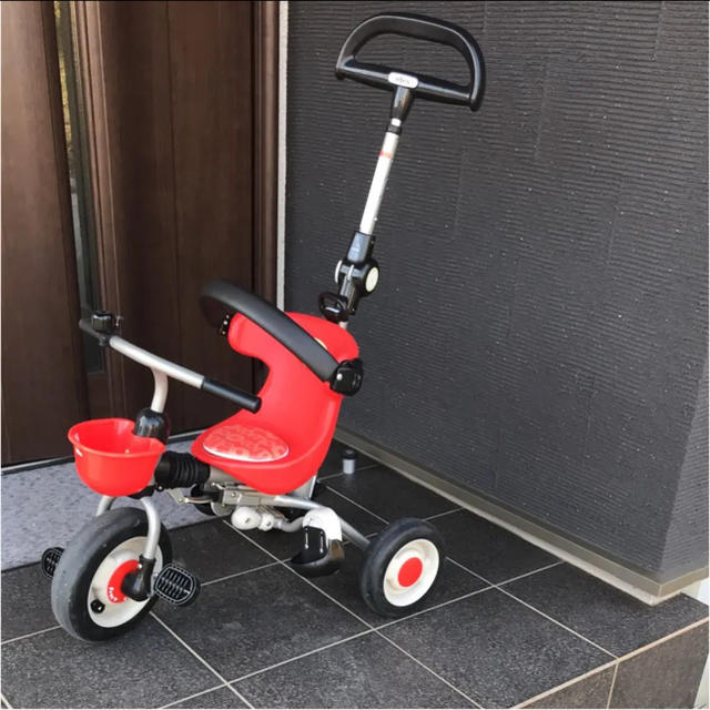 【室内保管品】アイデス コンポタウン レッド  【折畳み式三輪車】