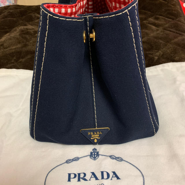 PRADA(プラダ)のPRADA カナパ ギンガムチェックMサイズ レディースのバッグ(ハンドバッグ)の商品写真