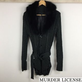 マーダーライセンス(Murder License)の美品 マーダーライセンス 長袖カーディガン ガウン チャコールグレー サイズM(カーディガン)