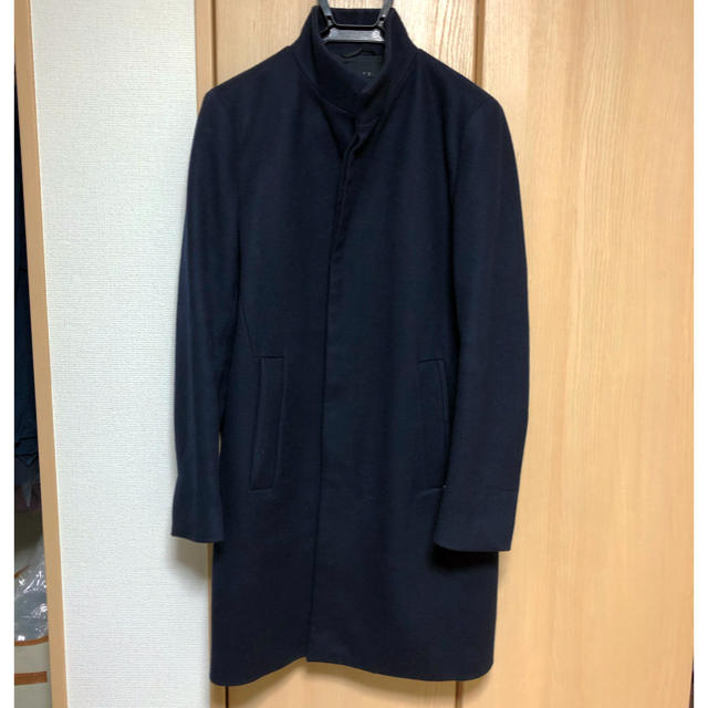 theory セオリー スタンドカラー ウール カシミヤ コート ネイビー