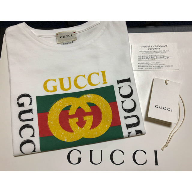 Gucci(グッチ)の【極美品】GUCCI グッチ ロゴ プリント 半袖Tシャツ 8A キッズ/ベビー/マタニティのキッズ服女の子用(90cm~)(Tシャツ/カットソー)の商品写真