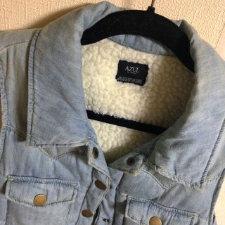 アズールバイマウジー(AZUL by moussy)のアズールAZULデニムボアベスト(ダウンベスト)