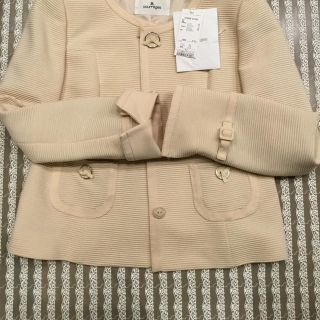 クレージュ(Courreges)のクレージュ★ベージュジャケット美品(ノーカラージャケット)