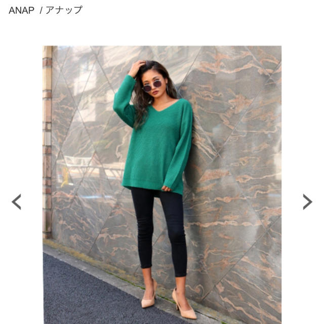 ANAP(アナップ)のVネックニットトップス レディースのトップス(ニット/セーター)の商品写真