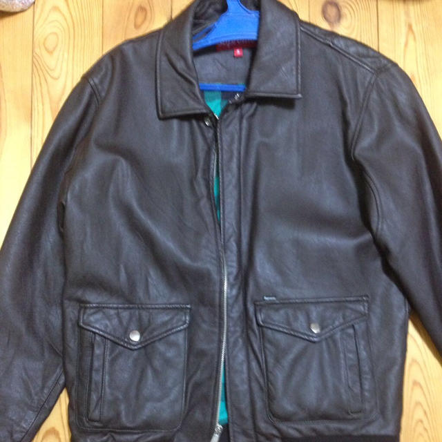 supreme  Leather Bomber Jacket