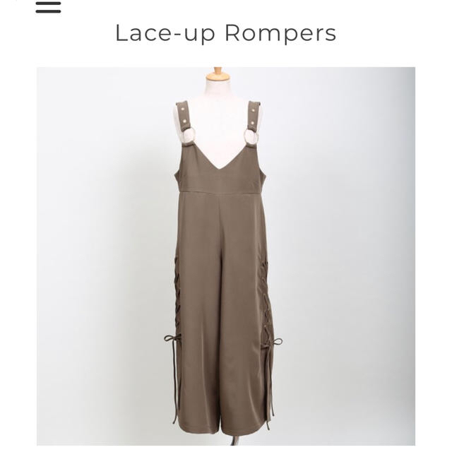 【新品】Lace up rompers