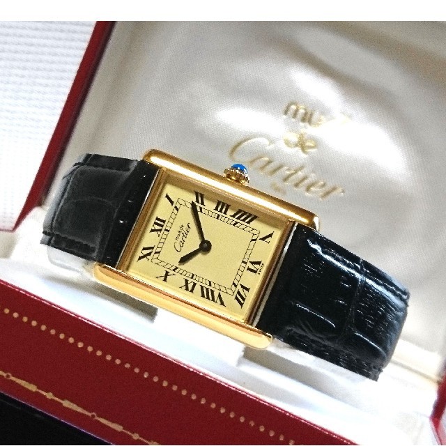 お試し価格！】 マストタンク カルティエ 【美品☆】OH済 Cartier ヴェルメイユ 腕時計 手巻 LM 腕時計 