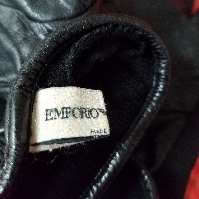 Emporio Armani(エンポリオアルマーニ)の【新春セール】EMPORIO ARMANI/手袋/黒/Lサイズ/中古 メンズのファッション小物(手袋)の商品写真