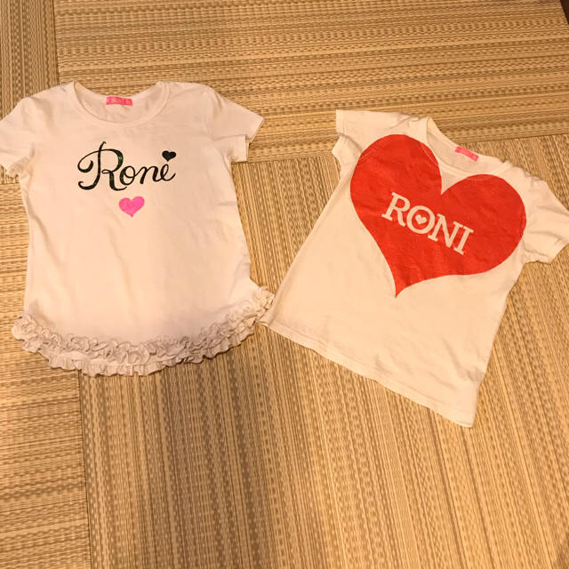 RONI(ロニィ)のRONI  白Tシャツ  2枚組☆ キッズ/ベビー/マタニティのキッズ服女の子用(90cm~)(Tシャツ/カットソー)の商品写真