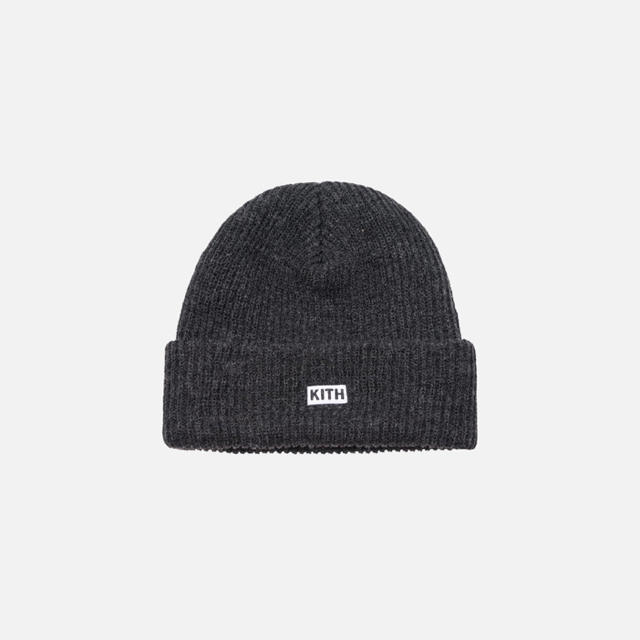 kith classic logo beanie charcol greyメンズ