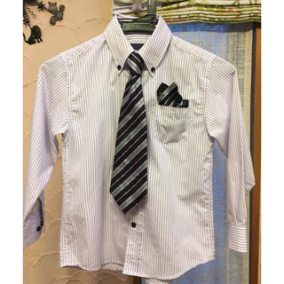 ヒロミチナカノ(HIROMICHI NAKANO)の男の子 ワイシャツ☆ネクタイ 130センチ フォーマル(ドレス/フォーマル)