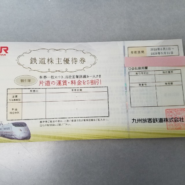 たーぼう様専用 JR九州 鉄道株主優待券 4枚 鉄道乗車券