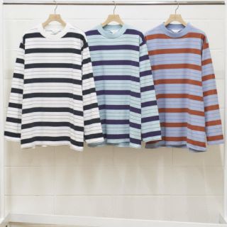 アンユーズド(UNUSED)のUNUSED RANDOM BORDER ls カットソー ボーダー18aw(Tシャツ/カットソー(七分/長袖))