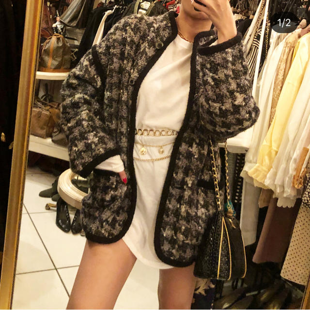 ヴィンテージ FOXEY フォクシー ニット コート 古着 レトロ B211