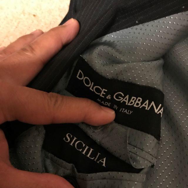 DOLCE&GABBANA(ドルチェアンドガッバーナ)のＤOLCE&GABBANA　ピンストライプ超タイトスーツ 最高峰 SICILIA メンズのスーツ(セットアップ)の商品写真