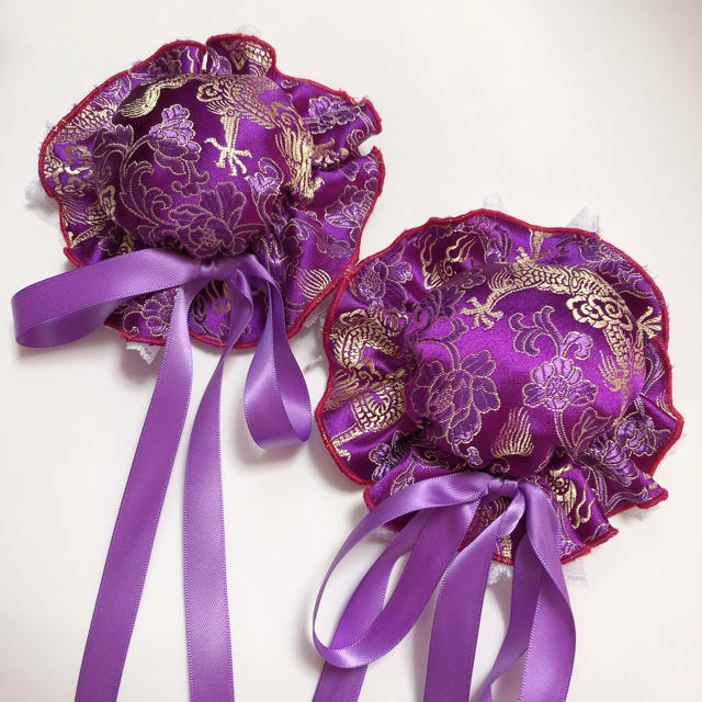 紫 お団子カバー シニヨン | フリマアプリ ラクマ