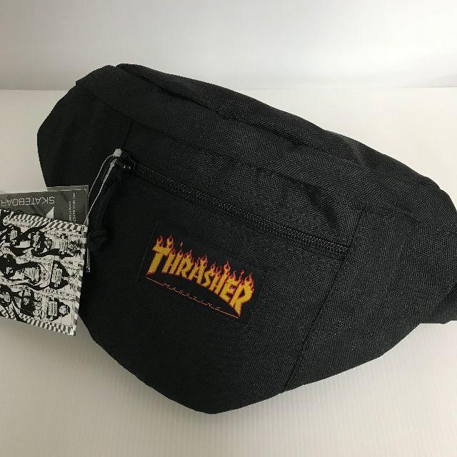 THRASHER(スラッシャー)のTHRASHER THRFL3900 BLK/YELTG スラッシャー バッグ メンズのバッグ(ウエストポーチ)の商品写真