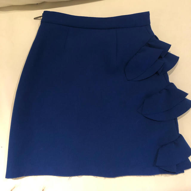 MSGM フリルスカート ブルー 38-hybridautomotive.com