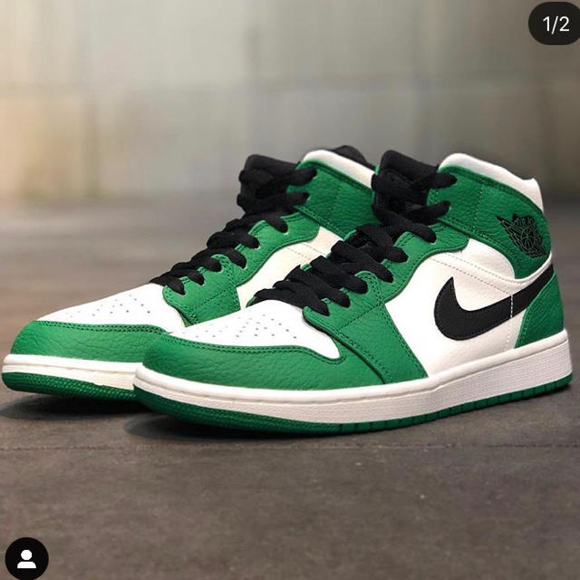 新品 27cm NIKE air jordan1 mid pine green