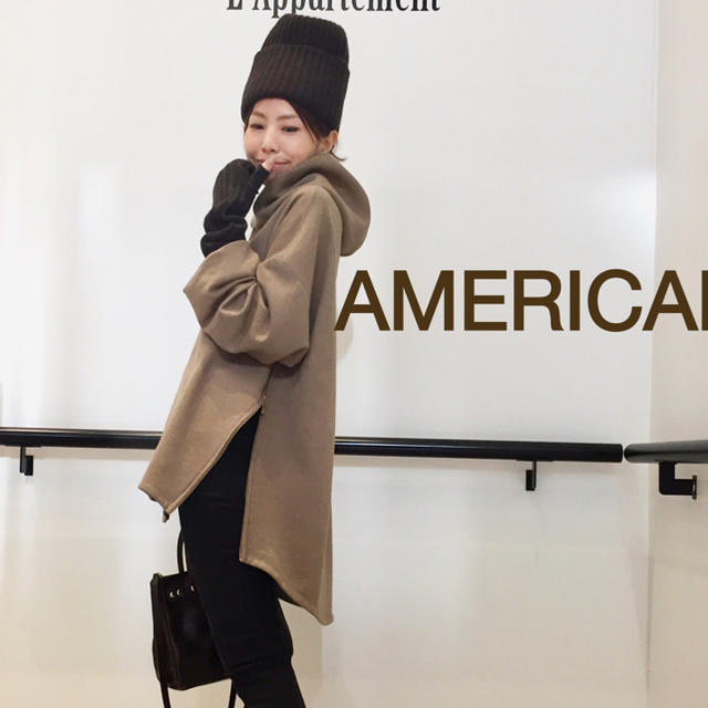 L'Appartement DEUXIEME CLASSE(アパルトモンドゥーズィエムクラス)のAMERICANA Siae Zip Parka カーキ★アパルトモン別注 レディースのトップス(パーカー)の商品写真