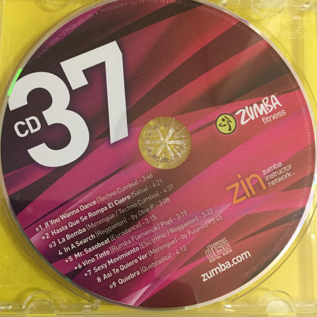 Zumba(ズンバ)のzin３７CD  ズンバ エンタメ/ホビーのCD(クラブ/ダンス)の商品写真