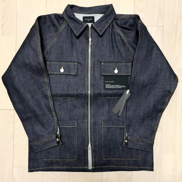 L Raw Selvedge Denim Long Jacket