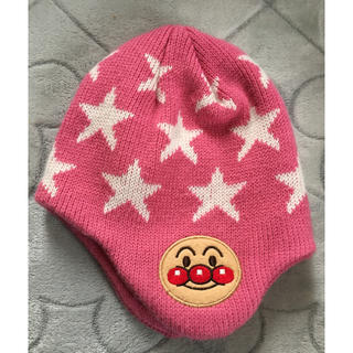 アンパンマン(アンパンマン)のアンパンマンニット帽 星柄ピンク(帽子)