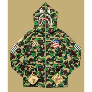 アベイシングエイプ(A BATHING APE)のBAPE X ADIDAS SB SHARK HOODIE(パーカー)