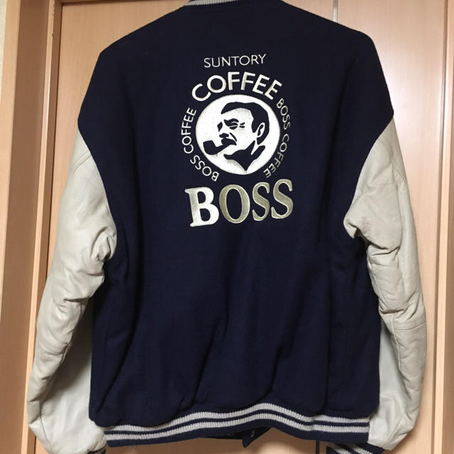 希少♪非売品 サントリー ボスジャン スタジャン BOSS 牛革 本皮