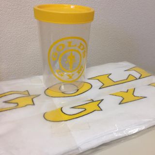 ゴールドジム タオル＋シェイカー(トレーニング用品)