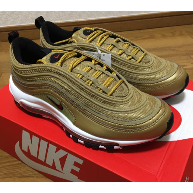 新品 ナイキ エアマックス97 Metallic Gold 25センチ メンズ 靴
