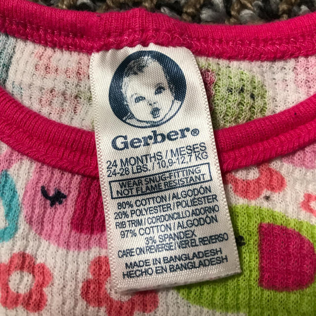 Gerber(ガーバー)のぞうさん 長袖 厚手シャツ 24m  キッズ/ベビー/マタニティのキッズ服女の子用(90cm~)(下着)の商品写真